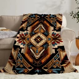 Flannel Throw Blanket Ethnic Patterns Print Blanket Super Soft Cozy Sofa Nap Blanket Home Blanket Perfect Home Gift for Her