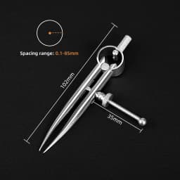 WUTA 304 Stainless Steel Wing Divider Smooth Metal Leather Splitter Spacing Compass Precision Scale for Metal,Wood,Craft,Jewelry