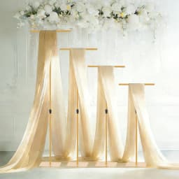 4Pcs 8FT Adjustable Backdrop Stand Wedding Draping Frame For Sheer Fabric Signs Party Birthday Banquet Decor Fabric Not Included
