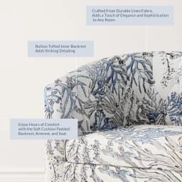 Arm Chair, Set of 2 Modern Comfy Upholstered Tufted Club Chair with Sturdy Legs and Linen Fabric for Bedroom Livin