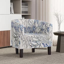 Arm Chair, Set of 2 Modern Comfy Upholstered Tufted Club Chair with Sturdy Legs and Linen Fabric for Bedroom Livin