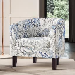 Arm Chair, Set of 2 Modern Comfy Upholstered Tufted Club Chair with Sturdy Legs and Linen Fabric for Bedroom Livin