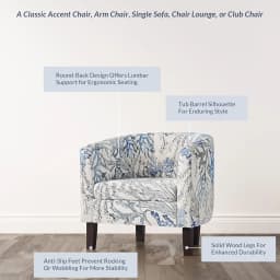 Arm Chair, Set of 2 Modern Comfy Upholstered Tufted Club Chair with Sturdy Legs and Linen Fabric for Bedroom Livin