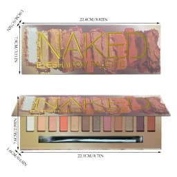 12-Color Eyeshadow Palette, Mirror Packaging, Pearlescent Shimmer, Stage Makeup Effect, Long-Lasting, Easy to Apply, Waterproof
