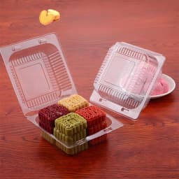 Food Grade Clear Disposable Pastry Boxes 50 - Pack, Airtight Cake & Dessert Storage Containers | Commercial & Home Use