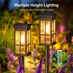 Solar Pathway Light Outdoor Solar Lamp Waterproof Landscape Lighting for Garden Yard Patio Walkway Driveway Camping Decor