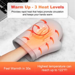 Portable Hand Massager with 1800mAh Battery 6 Massage Modes 5 Strength Levels Heating 3 Modes Vibration 2 Modes