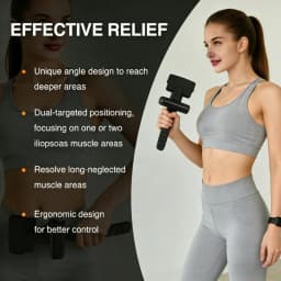 Iliopsoas Massage Hook, Dual-Point Targets Deep Hip Muscles. Relieves Back & Hip Tension from Long Sitting and Exercise.