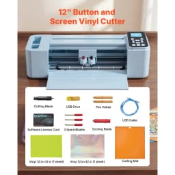 SucceBuy Vinyl Cutting Machine 12 in Button Screen Controlled Vinyl Cutter 5000+ Built-in Design Resources Creating Crafts Cards