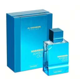 Al Haramai.n Amber Oud Aqua Dubai's refreshing aquatic notes are infused with the warm woody aroma of amber and agarwood. The blue bottle body replicates the Dubai coastline's shimmering light, unlocking the luxurious ocean fragrance of the cit.y