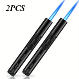 2/4PCS Butane Torch Lighters Windproof Long Jet Flame Refillable Pen Lighter Adjustable Flame for Candles Cooking BBQ Camping