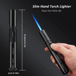 2/4PCS Butane Torch Lighters Windproof Long Jet Flame Refillable Pen Lighter Adjustable Flame for Candles Cooking BBQ Camping