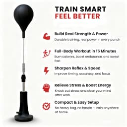 New Premium Punching Bag, Cobra Bag for Boxing Agility Training Home Fitness Equipment Thickened Rod Reflex Bag Family Best Gift