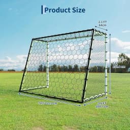 Soccer Goal Rebounder Trainer 3-in-1 Net,Large Ultra-Responsive Rebound Net with Ground Stakes for Football Soccer Practice