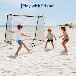 Soccer Goal Rebounder Trainer 3-in-1 Net,Large Ultra-Responsive Rebound Net with Ground Stakes for Football Soccer Practice