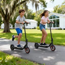 Electric Scooter for Kids,8.5inch Solid Tires,350W Motor,16mph Max Speed,up to 15miles Max Range,Dual Braking System,265lbs Load Capacity,Foldable, Lightweight & Portable