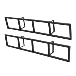 2PCS Wall Mount 34 Inch Media Storage Rack, CD DVD Organizer Metal Shelf, 34 Inch Black Cube Storage Media Shelf and Video Game Organizer