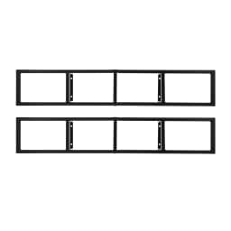 2PCS Wall Mount 34 Inch Media Storage Rack, CD DVD Organizer Metal Shelf, 34 Inch Black Cube Storage Media Shelf and Video Game Organizer