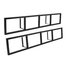 2PCS Wall Mount 34 Inch Media Storage Rack, CD DVD Organizer Metal Shelf, 34 Inch Black Cube Storage Media Shelf and Video Game Organizer