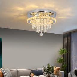GreeLustr Modern K9 Crystal Chandelier Led For Dining Room Stainless Steel Ceiling Lamp Light Fixture Kitchen Lustres Luminaire