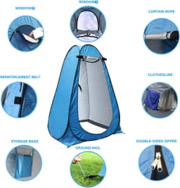 Blue Pop Up Privacy Shower Tent