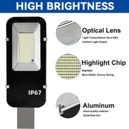 Solar Lights High-Power 6500K LED Dusk to Dawn Waterproof LED Solar Street Light Backyard Street Lamps Security Flood Lighting
