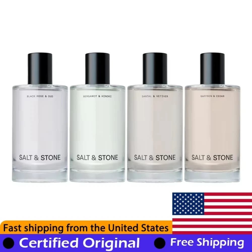 Salt & Stone Body Mist | Santal Vetiver Bergamot Hinoki | Skincare-Infused Long Lasting Woody Oriental Spray 3.4 oz