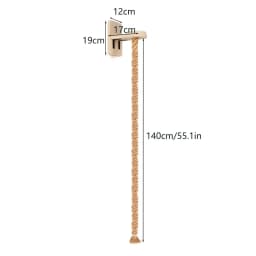 Cat Climbing Shelf and Rope Tree Wall Mounted Scratching Post Sisal Rope Lounging Interactive Play Toys Gym for Indoor Cats