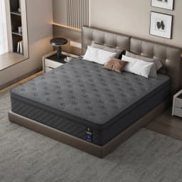 12inch Memory Foam Hybrid Mattress With Pocket Springs, Twin, Full, Queen, King, Sizes In A Box, Medium Firm, Mattresses For Support Comfort, Fiberglass-Free Suitable For Home BedroomsAnd Hotels