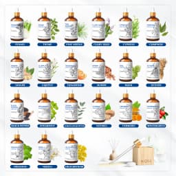HIQILI 100ML Natural Essential Oil, Frankincense/Lemon/Rosemary/Tea Tree/Lavender/Wintergreen/Ylang, Humidifiers, DIY Candles
