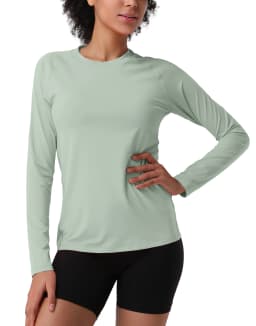 Pioneer Camp Hiking Long Sleeve T-shirt Rash Guard for Women Sun Shirts UPF 50+ SPF UV Protection Workout Tops Running Quick Dry
