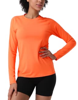 Pioneer Camp Hiking Long Sleeve T-shirt Rash Guard for Women Sun Shirts UPF 50+ SPF UV Protection Workout Tops Running Quick Dry