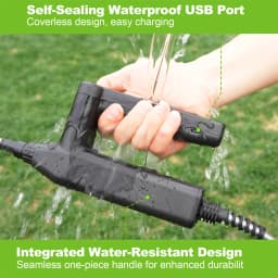 2 Gallon Battery Powered Sprayer,Garden Sprayer with 3 Adjustable Pressures & Telescopic Wand, Rechargeable Electric Weed Sprayer for Lawn, Yard,4 Nozzles Included