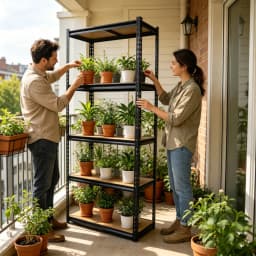 5-Tier Black Metal Storage Shelf 2000LBS Heavy Duty Garage Reptile Cage Organizer 35.5W×15.8D×71H Home Office Use