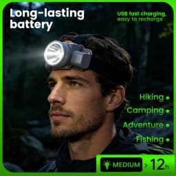 Super Bright Led Flashlight, Long Battery Life, USB Fast Charging, Two Modes (High Brightness for over 8 Hours / Medium Brightness for over 12 Hours), Rechargeable Tactical Flashlight, Suitable for Camping, Hiking, Emergencies, and Outdoor Activities
