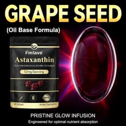 Fmlave Premium Astaxanthin 12mg, Natural Antioxidant Supplement for Eye, Joint, Skin Health,Microalgae Source, 120 Softgels