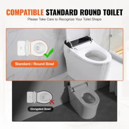 SucceBuy Raised Toilet Seat 3.5" Height Raised 300 lbs Weight Capacity for Standard Round Durable Toilet Aluminum Handrail