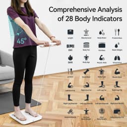 8-Electrode Digital Smart Scale for Body Weight FSA&HSA Eligible with BMI Body Fat Muscle Mass Analyzer Bathroom Scale