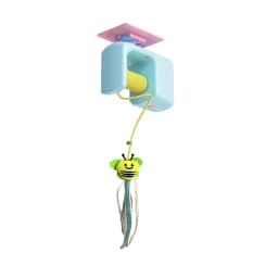 BOOTEELY Interactive Hanging Cat Retractable String RechargeableToys for Indoor Kittens and Bored Adult with 3 Flying Feathers