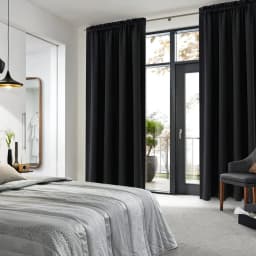1 Panel Blackout Curtains Light Reducing Thermal Insulated Grommet Black Out Curtains Panels Drapes for Living Room Bedroom