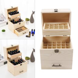 Wood Essential Oil Box 59 Grid Wood Essential Oil Box Essential Oil Packaging Box High Quality 3 Layer Essential Oil Box