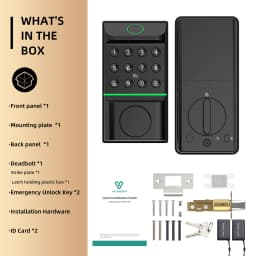 Viladepot Smart Lock Fingerprint Door Lock App Control Passcode Unlock Electronic Touchscreen Keypad Smart Door Handel