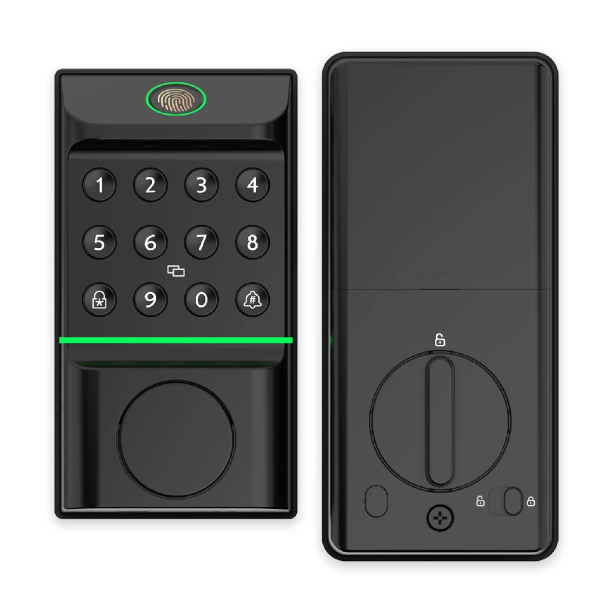 Viladepot Smart Lock Fingerprint Door Lock App Control Passcode Unlock Electronic Touchscreen Keypad Smart Door Handel