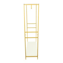 Gold Iron Clothing Rack with Shelves Wedding Dress Bridal Garment Rack Stand
