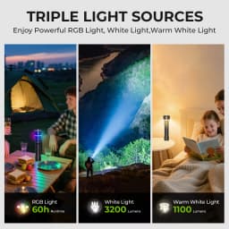 Wurkkos TS27 3200LM Super Bright Flashlight 845M Throw RGB Lighting Linterna Recargable Reverse Charging Power Bank For Camping