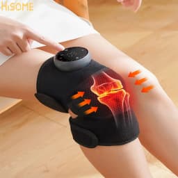 USB Heating Knee Protection Massage for Joint Far-infrared Knee Shoulder Elbow Pad Wireless LED 5 Levels Hot Compress Massager