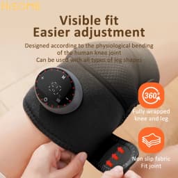 USB Heating Knee Protection Massage for Joint Far-infrared Knee Shoulder Elbow Pad Wireless LED 5 Levels Hot Compress Massager