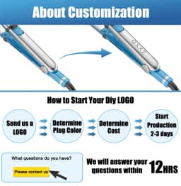 QXXZ Customized Hair Straightener Flat Iron LED Temperature Light Display Titanium Plate Rapid Heating Styling Tools
