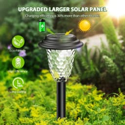 Solar Pathway Lights Bright RGB Color Changing/Warm White Outdoor Waterproof Garden Lamp Powered Landscape Path Lights for Yard