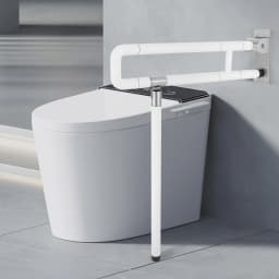 Toilet Grab Bar,Handicap Grab Bars,Foldable Drop down Toilet Rails,Seat Support Aid Assist Rail,Non-slip Toilet Bar